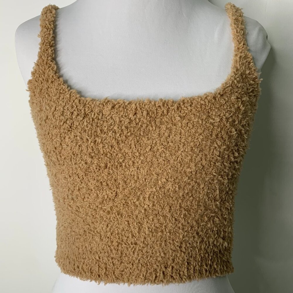NWT Skims Women's Camel Brown Cozy Knit Tank Top Size L / XL